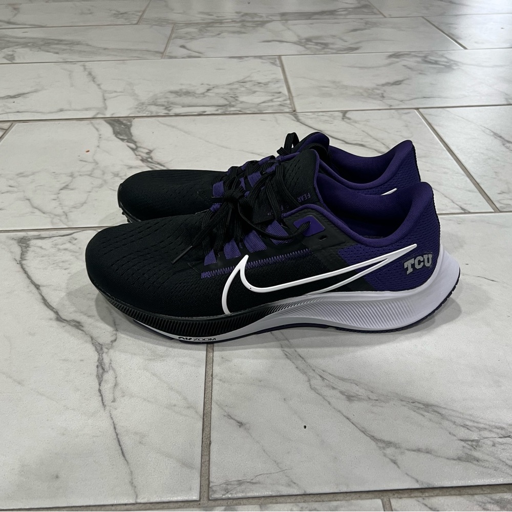 Nike TCU Horned Frogs Air Zoom Pegasus 38 Running Shoe DJ0855-001 Multi Size